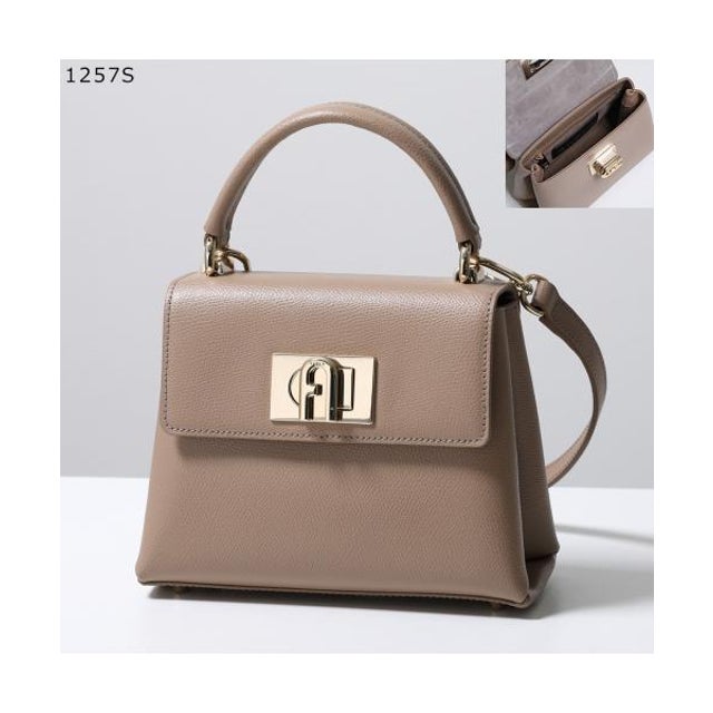 Furla ハンドバッグ 1927 MINI レザー ショルダーバッグ  （B4L00/BALLERINA-i/ベージュ）