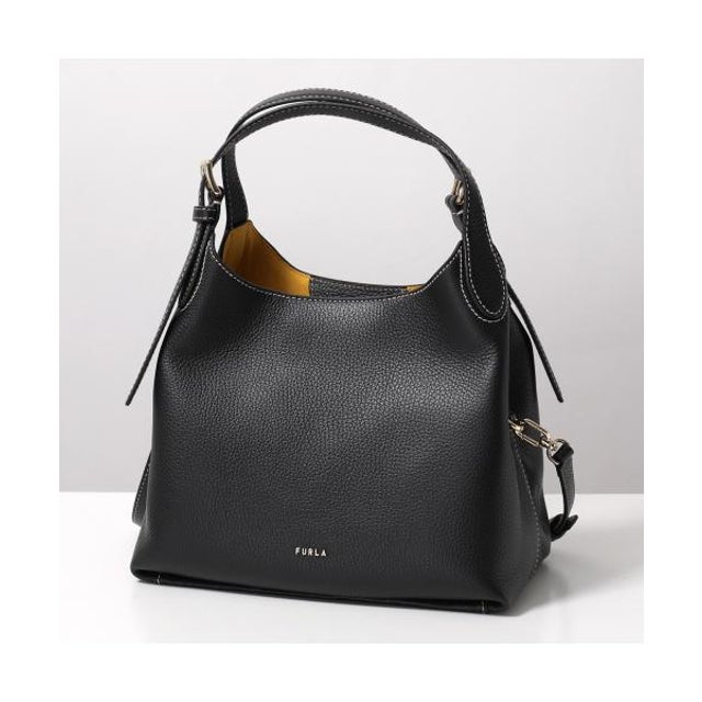 Furla ショルダーバッグ PRIMROSE M HOBO ホーボー （5366S/NERO+HONEY）