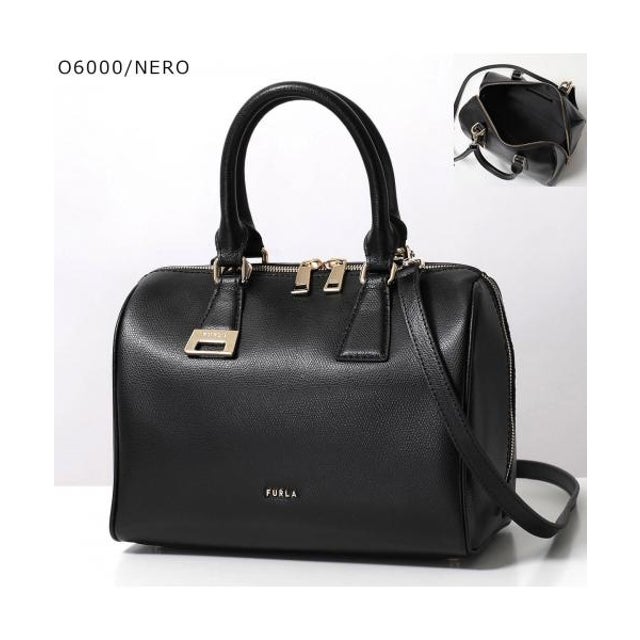 Furla ハンドバッグ OLIVIA M BOSTON ショルダーバッグ （O6000/NERO）