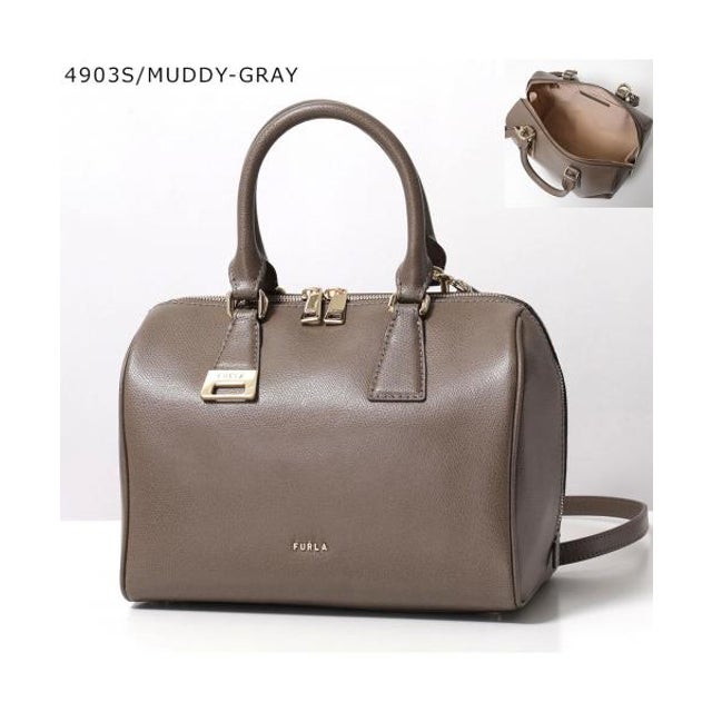 Furla ハンドバッグ OLIVIA M BOSTON ショルダーバッグ （4903S/MUDDY-GRAY）