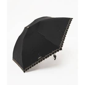 FURLA 晴雨兼用日傘 折りたたみ傘 ハート裾刺繍 1級遮光/遮熱/UV/軽量