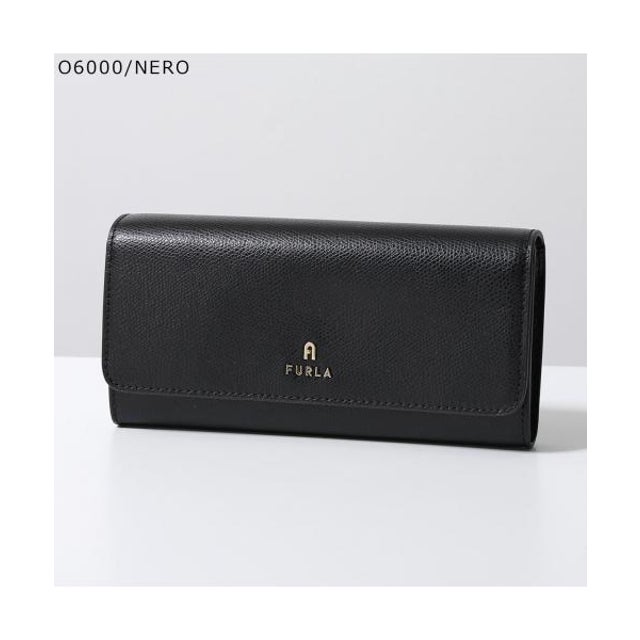 Furla 二つ折り長財布 CAMELIA カメリア レザー （O6000/NERO/ブラック）
