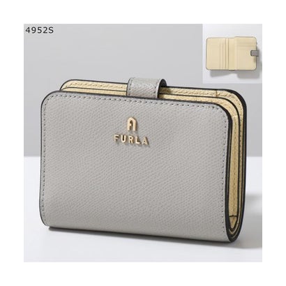 Furla 二つ折り財布 Camelia S WP00315 ARE000 （4952S/STONE-GRAY+CREMINO）｜詳細画像