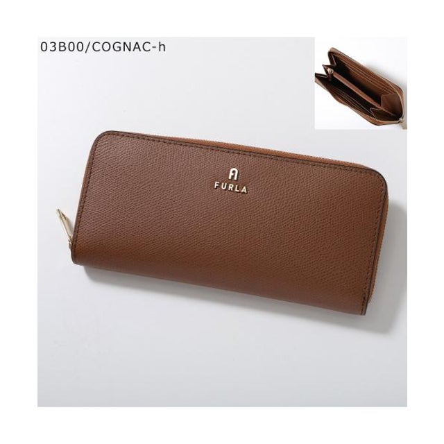 Furla ラウンドファスナー長財布 CAMELIA WP00313 ARE000 （03B00/COGNAC-h/ブラウン）