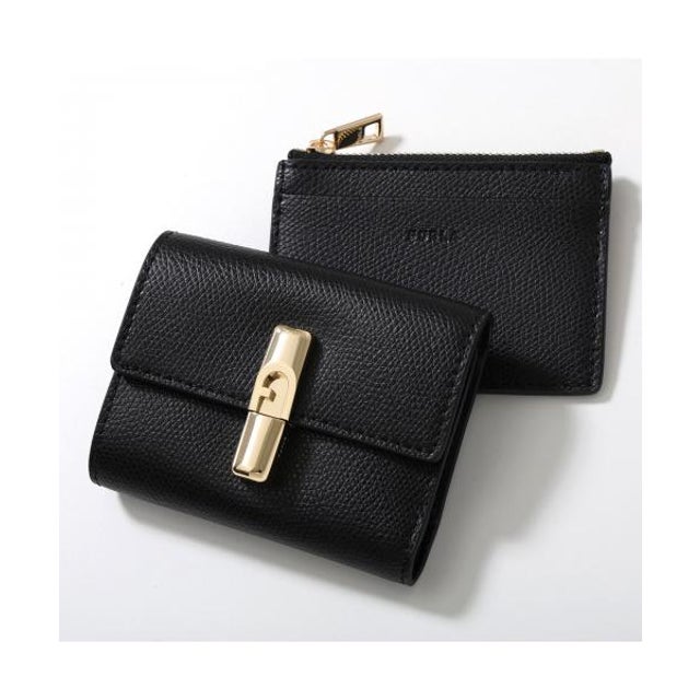 Furla 三つ折り財布 IRIDE S COMPACT イリデ ミニ財布 （O6000/NERO/ブラック）