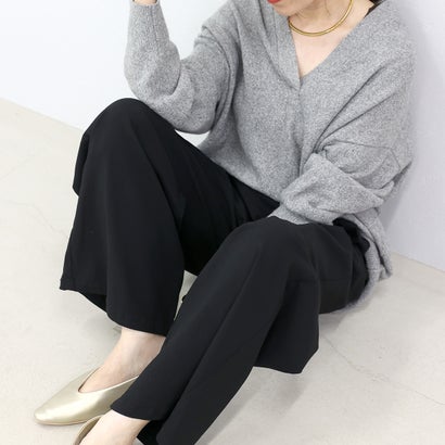 極伸びストレッチワイドパンツ （ベージュ）｜詳細画像
