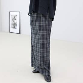 T/Rチェックロングスカート （ネイビー）