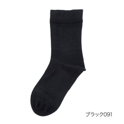 福助 【fukuske】 靴下 無地 クルー丈 口ゴムなし(3363V805) ロングフィット 婦人 女性 レディース フクスケ fukuske ふくすけ （ブラック×091）｜詳細画像