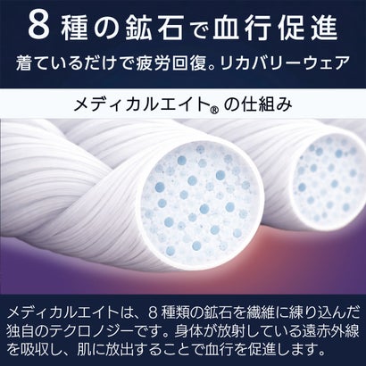 フクスケ fukuske 【MedicalEight】 ルームウェア 無地 長袖 長ズボン 上下セット 裏起毛 疲労回復(HRT-7031) （ピンク180）｜詳細画像