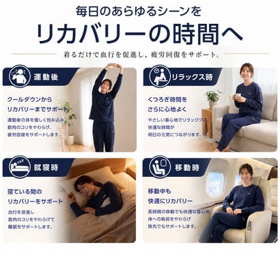 フクスケ fukuske 【MedicalEight】 ルームウェア 無地 長袖 長ズボン 上下セット 裏起毛 疲労回復(HRT-7031) （ピンク180）｜詳細画像