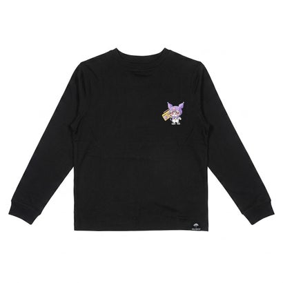 フクスケ fukuske 【MULGA THE ARTIST×サンリオキャラクターズ】 ルームウェア Tシャツ ワンポイント 長袖 (MSS1900) （Kuromi090）｜詳細画像