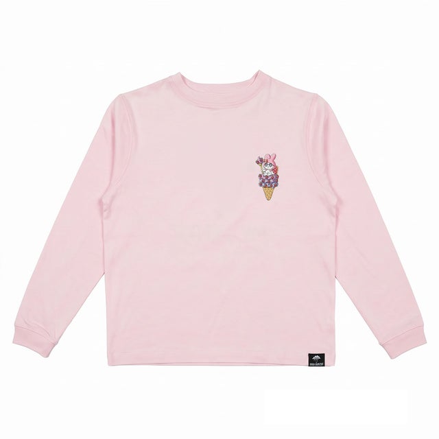 【MULGA THE ARTIST×サンリオキャラクターズ】 ルームウェア Tシャツ ワンポイント 長袖 (MSS1900) （MyMelody180）