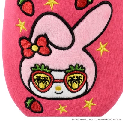 フクスケ fukuske 【MULGA THE ARTIST×サンリオキャラクターズ】 スリッパ マイメロディ オリネーム付き (231A-59P) （Lレッド190）｜詳細画像