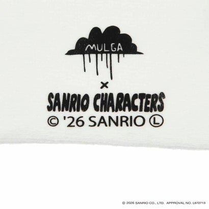 【MULGA THE ARTIST×サンリオキャラクターズ】 靴下 ワンポイント ライン クルー丈 (321A-554) （サックス780）｜詳細画像