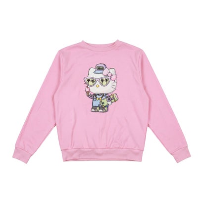 フクスケ fukuske 【MULGA THE ARTIST×サンリオキャラクターズ】 ルームウェア プルオーバー ワンポイント 長袖 (MSS7900) （HelloKitty150）｜詳細画像