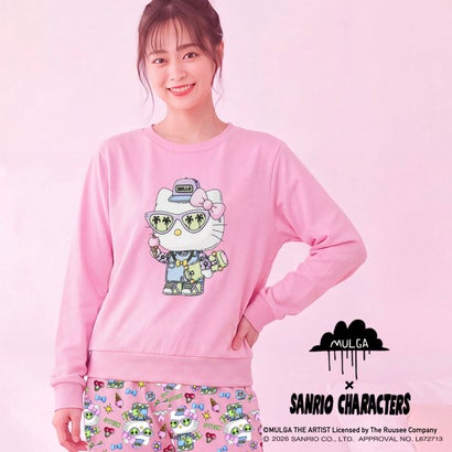 フクスケ fukuske 【MULGA THE ARTIST×サンリオキャラクターズ】 ルームウェア プルオーバー ワンポイント 長袖 (MSS7900) （HelloKitty150）｜詳細画像