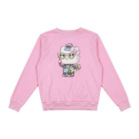 【MULGA THE ARTIST×サンリオキャラクターズ】 ルームウェア プルオーバー ワンポイント 長袖 (MSS7900) （HelloKitty150）