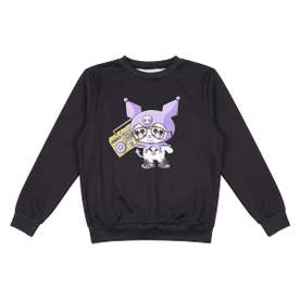 【MULGA THE ARTIST×サンリオキャラクターズ】 ルームウェア プルオーバー ワンポイント 長袖 (MSS7900) （Kuromi090）