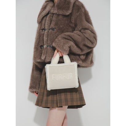 【WEB・一部店舗限定カラー】ムートンロゴトートバッグ （BEG）｜詳細画像