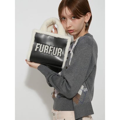 【WEB・一部店舗限定カラー】ムートンロゴトートバッグ （BLK）｜詳細画像