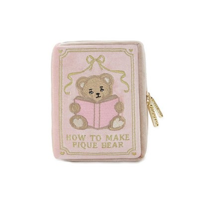 【FURFUR×gelato pique】ベアモチーフBOOKポーチ （PNK）｜詳細画像