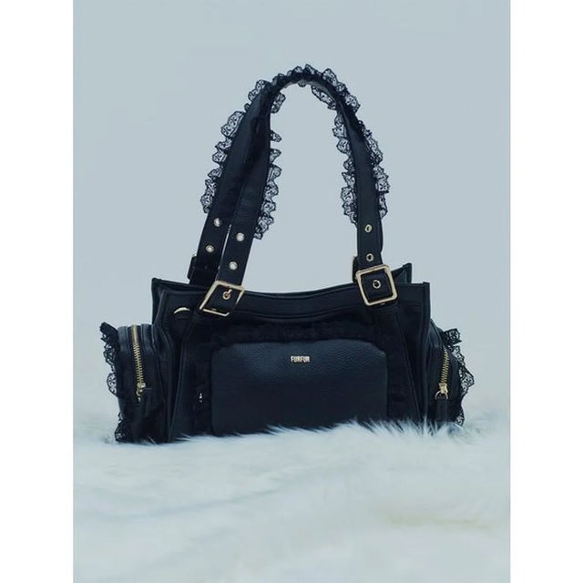 レースフリルアウトポケットバッグ （BLK）