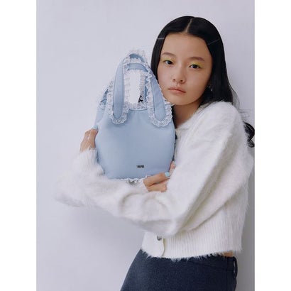 【限定カラー】レースフリルバケットバッグ （BRW）｜詳細画像