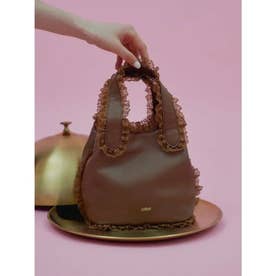 【限定カラー】レースフリルバケットバッグ （BRW）