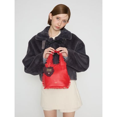 ファーファー FURFUR 【限定カラー】レースフリルバケットバッグ （BLK）｜詳細画像