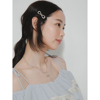 ファーファー FURFUR クリスタルリボンヘアピンセット （PNK）｜詳細画像