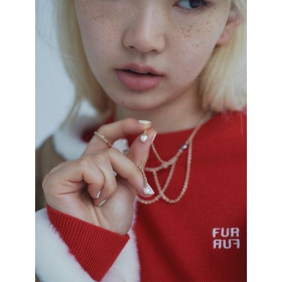 ファーファー FURFUR ハートドロップネックレス （SLV）｜詳細画像