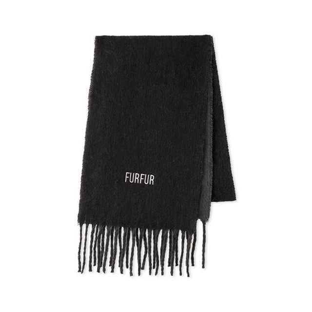 ロゴ刺繍ストール （BLK）