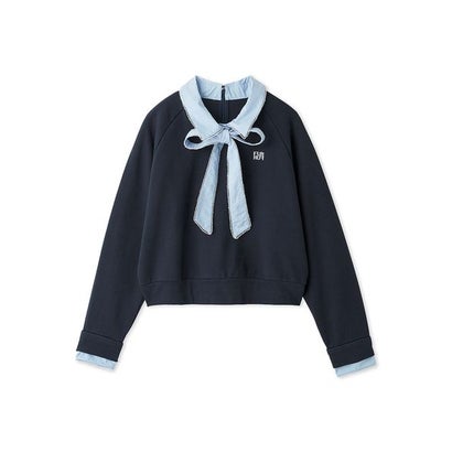 【WEB・一部店舗限定カラー】シャツドッキングボウタイスウェット （GRY）｜詳細画像