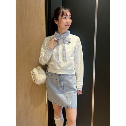 【WEB・一部店舗限定カラー】シャツドッキングボウタイスウェット （NVY）｜詳細画像