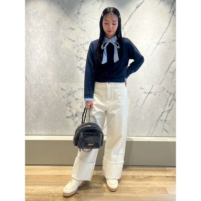 【WEB・一部店舗限定カラー】シャツドッキングボウタイスウェット （WHT）｜詳細画像