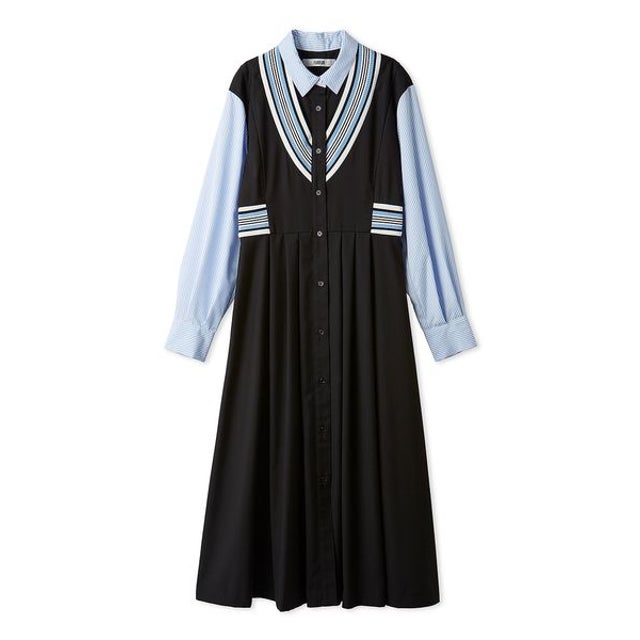 リブコンビワンピース （BLK）