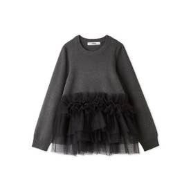 チュールドッキングペプラムニット （GRY）