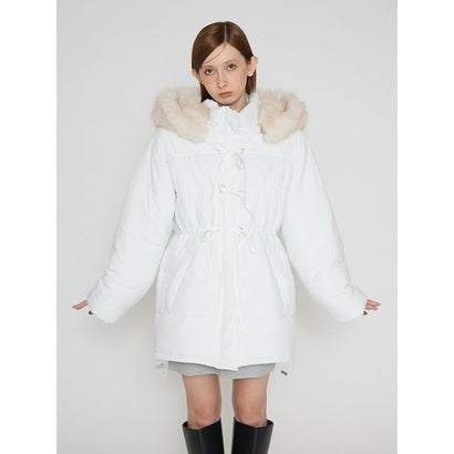 パデッドリボンミディ丈ブルゾン （SAX）｜詳細画像