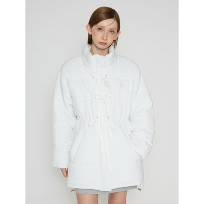 パデッドリボンミディ丈ブルゾン （SAX）｜詳細画像