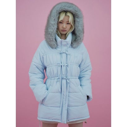 ファーファー FURFUR パデッドリボンミディ丈ブルゾン （BLK）｜詳細画像