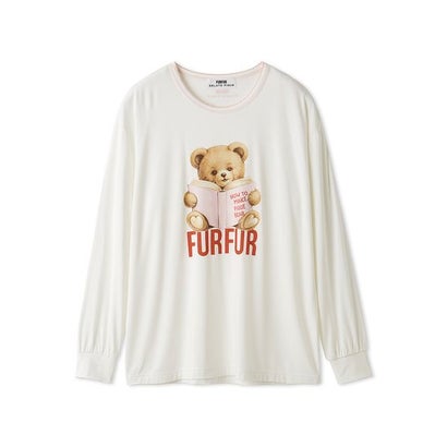 【FURFUR×gelato pique】ベアプリントロングスリーブTシャツ （IVR）｜詳細画像