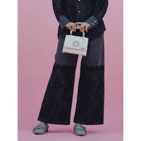 レースドッキングハイウエストデニム （GRY）