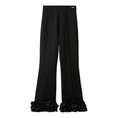 ヘムボリュームフリルカットパンツ （BLK）｜詳細画像