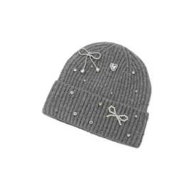 ビジューニットキャップ （GRY）