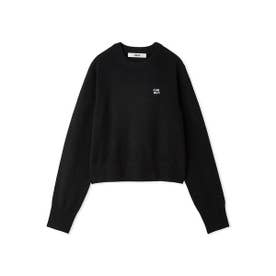 ロゴ刺繍クルーネックセーター （BLK）