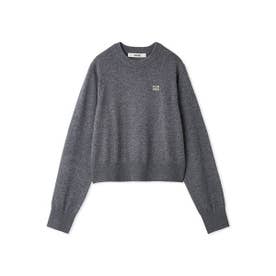ロゴ刺繍クルーネックセーター （GRY）