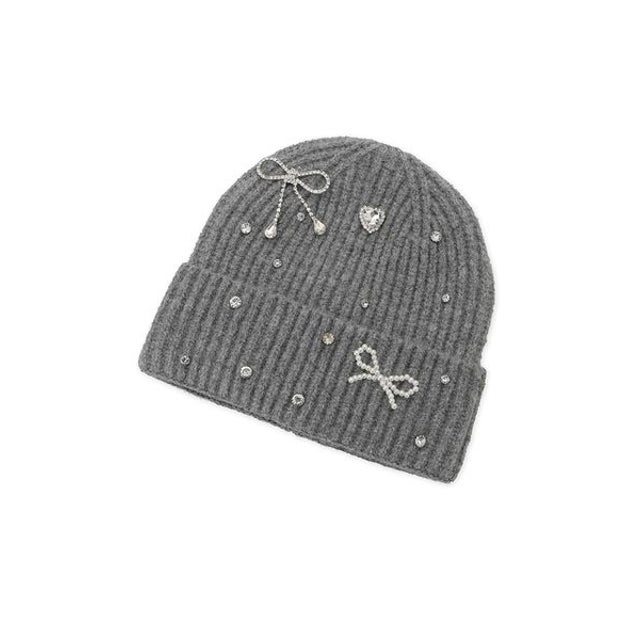 ビジューニットキャップ （GRY）