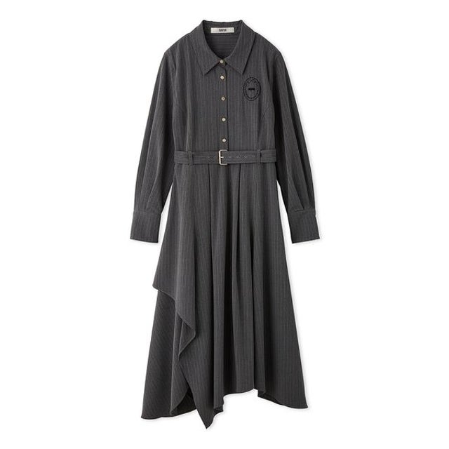 イレギュラーヘムシャツワンピース （GRY）