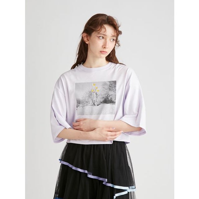 
                    Mai Kiseコラボ/サボテン刺繍Tシャツ （LAV）
