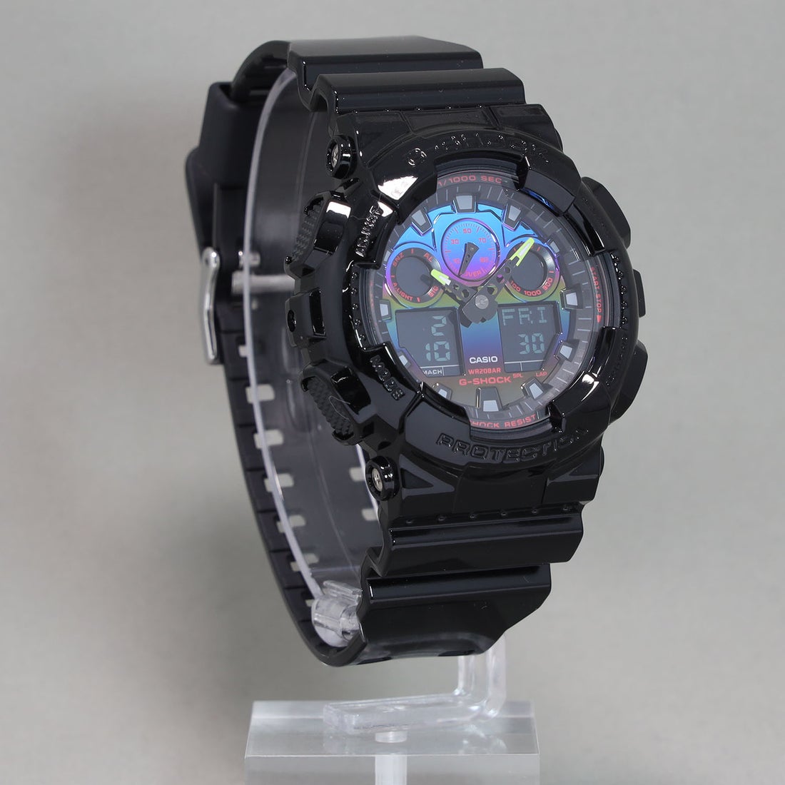 腕時計、アクセサリー メンズ腕時計 【G-SHOCK】Virtual Rainbow：Gamer’s RGBシリーズ / GA-100RGB-1AJF （ブラック）